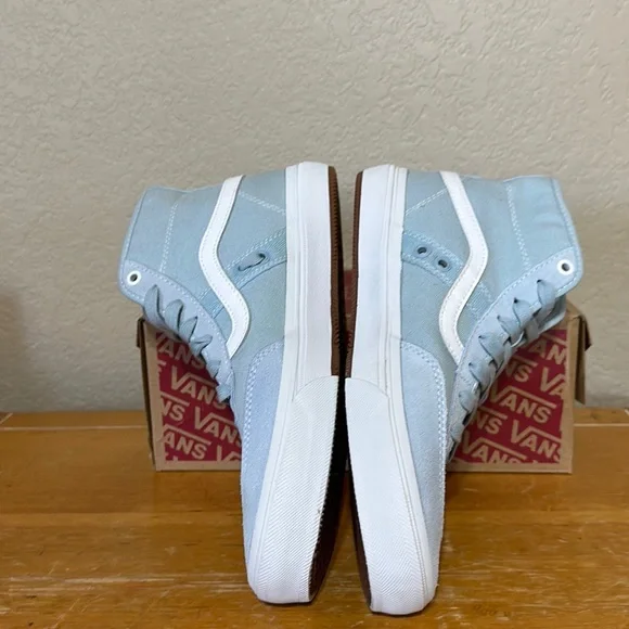 Vans Crockett High pastel blue white pop Cush men’s size 8.5 or women’s size 10
